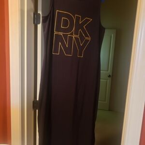 DKNY Black Dress with Gold Logo